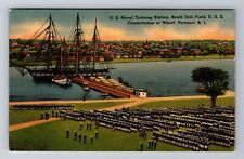 Newport, RI-Rhode Island, Naval Station U.S.S. Constellatio, Vintage Postcard picture