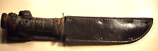 WW2 PAL USMC RED SPACER MK2 FIGHTING KNIFE LEATHER WRAPS on HANDLE & SHEATH picture