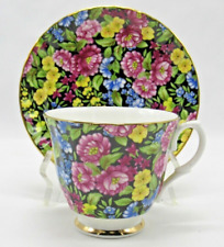 Bethany Fine Bone China Flower Chintz Tea Cup & Saucer Staffordshire England picture