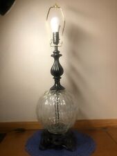 Mid Century EF & EF Industries VintageTable Lamp Clear Glass Hollywood Regency picture