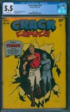 Crack Comics #42 (1946) ⭐ CGC 5.5 ⭐ Captain Triumph Golden Age Quality Comic picture