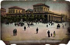 Vintage Postcard- La Piazza della Stazione UnPost 1910 picture