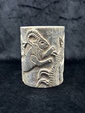 Rare Near Eastern Jiroft Civilization Chlorite Stone Vase With Animal Decorated picture
