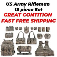 Backpack US Army Rifleman Set System Molle 2 Assault Pack 15 Pc GREAT CONDITION picture