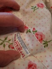 Vintage Cannon Monticello Full Flat & Fitted Sheet Pink Roses & Dots Made In USA picture