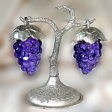 Vintage Hanging Grapes Purple Blue ~ Salt and Pepper Shaker Set picture