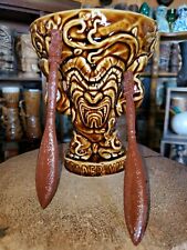 Tiki Mug Trader Vic's Pomoaika'i chalice Scorpion Bowl 2020 & 2 Swizzles picture