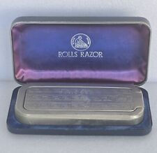 Vintage Rolls Razor Set The Whetter with Case & Built-In Strap Made in England picture