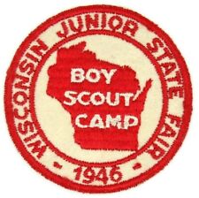 Vintage Felt 1946 Wisconsin Junior State Fair Camp Ammon Boy Scout Camp BSA picture