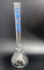 Vintage 15 Inch Crush Glass Water Pipe Smoking Tobacco Pipe Bong Made in USA picture