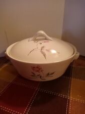 Vintage Universal Ballerina Covered Casserole by Comdeg MCM Pink Rose picture