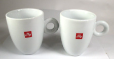 Mug Cup TWO (2) ILLY Coffee O handle Original Coffee Mugs Cups France LPA picture