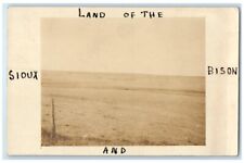 c1920s Land Of The Sioux & Bison Plains North Of Mitchell SD RPPC Photo Postcard picture