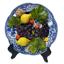 Vintage Christine Viennet French Trompe L'Oeil Ceramic 3D Bowl of Fruits 8