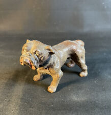 Antique Cold Painted White Metal Bulldog Figurine Germany picture