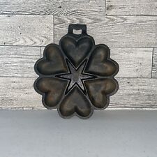 Cast Iron Heart Star Muffin Pan 6.5” Mold TAIWAN Wall Hanging Kitchen Decor picture