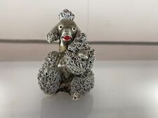 Vintage Gray Spaghetti Poodle Dog Sitting Figurine picture