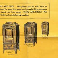 Scarce c1910 Gray & Dudley & Co. Stove Lg. Advertising Sheet for Local Print Ads picture