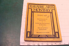 THEATRE ARTS MONTHLY jan 1938 w henry Irving 1838-1938; MARTHA GRAHAM picture