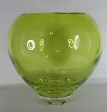 Signed Buxton & Kevin Kutch Pear Green Large King Tut Glass Vase 9