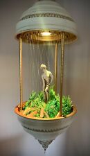 *Refurbished VTG Large RARE 36” Godess Oil Drip Rain Hanging Swag Lamp- Gorgeous picture
