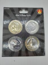 Disney World Exclusive Theme Park Icon 4 Coin Set Sealed in Package Vintage picture