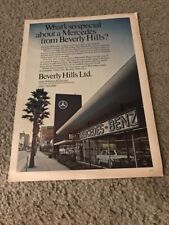 Vintage 1977 MERCEDES BENZ BEVERLY HILLS LOCAL DEALERSHIP Print Ad WILSHIRE BLVD picture