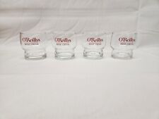 Vintage O'Reillys Irish Cream Glasses Set Of 4 Stackable Glass Red Letter 6 Oz picture