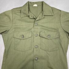 Vintage US Military Shirt Men 15.5x33 Green Utility OG 507 Durable Press Uniforn picture