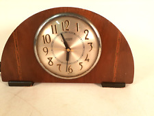 Vintage Sessions Art Deco Electric Desk Clock, Beautiful, Motor Hums Doesn't Run picture