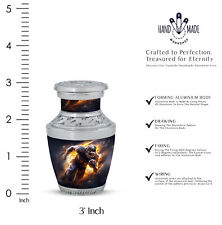 Flaming Football Player Small Cremation Urns For Human Ashes 3 Inch Urns picture