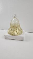 Vtg Original Waltherglas Walther Glass Gold Christmas Bell Germany  Wreath picture