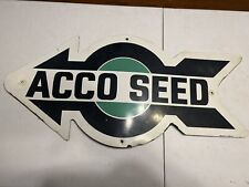 Vintage ACCO Seed Arrow Sign, Agriculture Farm Advertising, Original 30