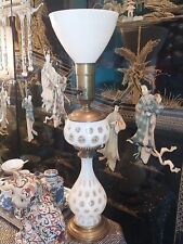 Mid Century Fenton French Opalescent Coin Dot Table Lamp picture