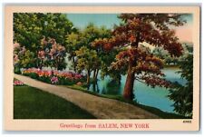 c1940 Greetings From Salem Trees New York NY Vintage Antique Unposted Postcard picture
