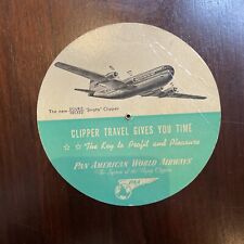 1949 PAN AMERICAN WORLD AIRWAYS Circular Time Selector Mechanical Chart picture