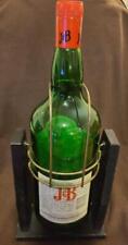 Vintage J & B Scotch Whiskey Gallon Bottle (Empty) Wood Stand Tilted (Pre-Owned) picture