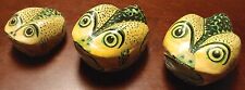 Vintage Hand Painted Frog Folk Art Paper Mache Trinket Boxes (Lot Of 3) picture