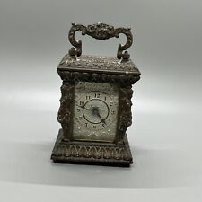Ansonia CHARLES FRODSHAM MINIATURE CARRIAGE CLOCK CARYATIDS 2.75x3.25” Nude picture