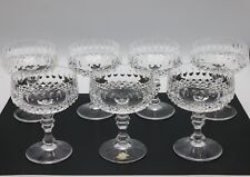 Lot of 7 Cut Lead Crystal 8 oz. Champagne / Sherbet Glasses picture