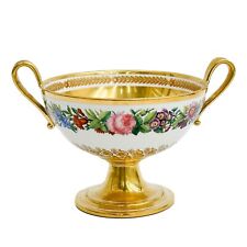 Manufacture de Sevres Gilt Porcelain Handled Bowl Hemispherique Bouillon 1820 picture