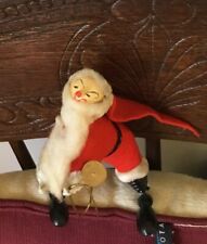 Miniature Santa “member of the band”Trombone Player 4.50”x 4” Original Felt Suit picture