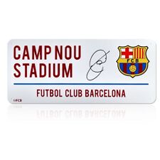 Xavi Hernandez Signed Barcelona Stadium Sign picture