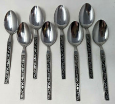 VTG Interpur Stainless Steel Mexicaly Rose Place Soup Spoon 8 Set Japan KP21 picture