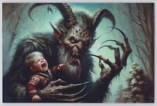 Postcard Christmas Krampus Signed Limited Edition Of 50 By OZ Season's Greetings picture