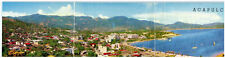 c1960's Panoramic View of Beautiful Acapulco Mexico Tri-Fold Postcard picture