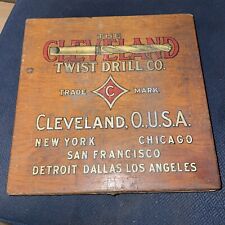 Vintage Cleveland Twist Drill  Wood Case With Bits Advertising picture