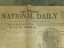Rare 1910 The Woman's National Daily newspaper Vol. 11. No. 40 editor E G Lewis picture