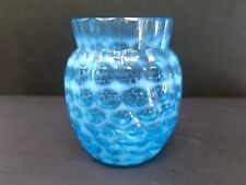 Antique Hobbs Blue Opalescent Toothpick Match Holder picture