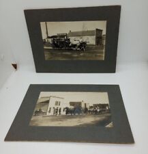 (2) 1907. Fire Trucks Rushing To Fire. Idaho Falls 7x9 Cabinet Photos picture